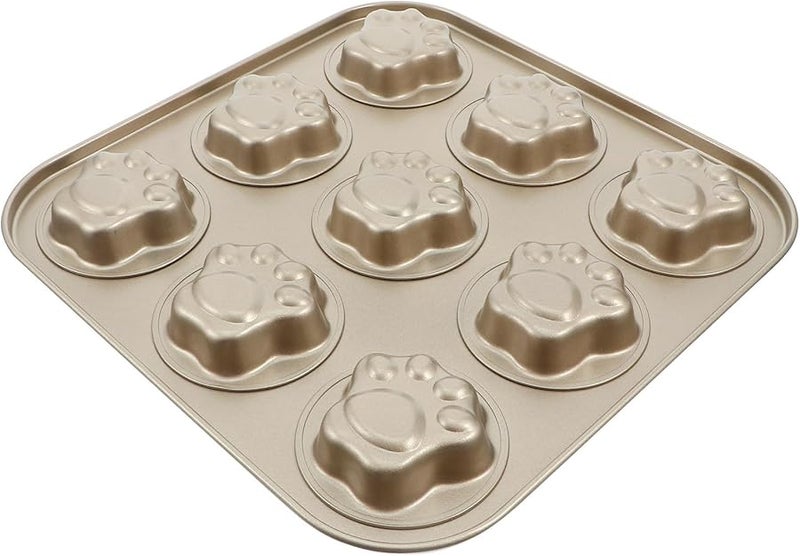 Cat Paw Cookie Cutter 9 Connected Biscuit Mold Cartoon Baking Tool Kitchen - Image 1